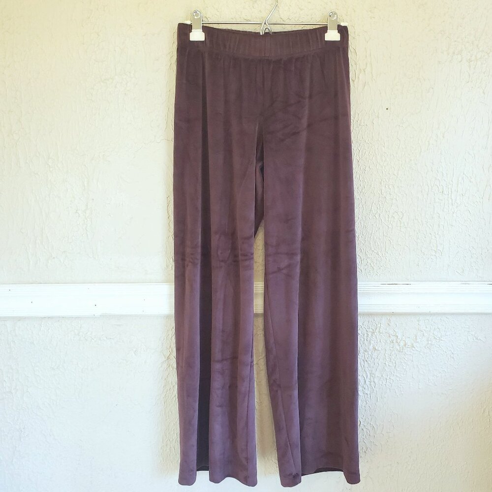 Old Navy Wide Leg Velvet Leggings, Purple, Size M